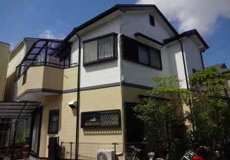 八幡市山田の Iさま 外壁 フッソREVO-1000IR  屋根 スーパーガルテクトサムネイル